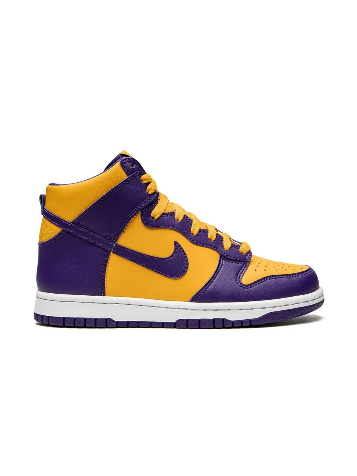 Nike Kids ダンクハイ・レイカーズ スニーカー - 画像2