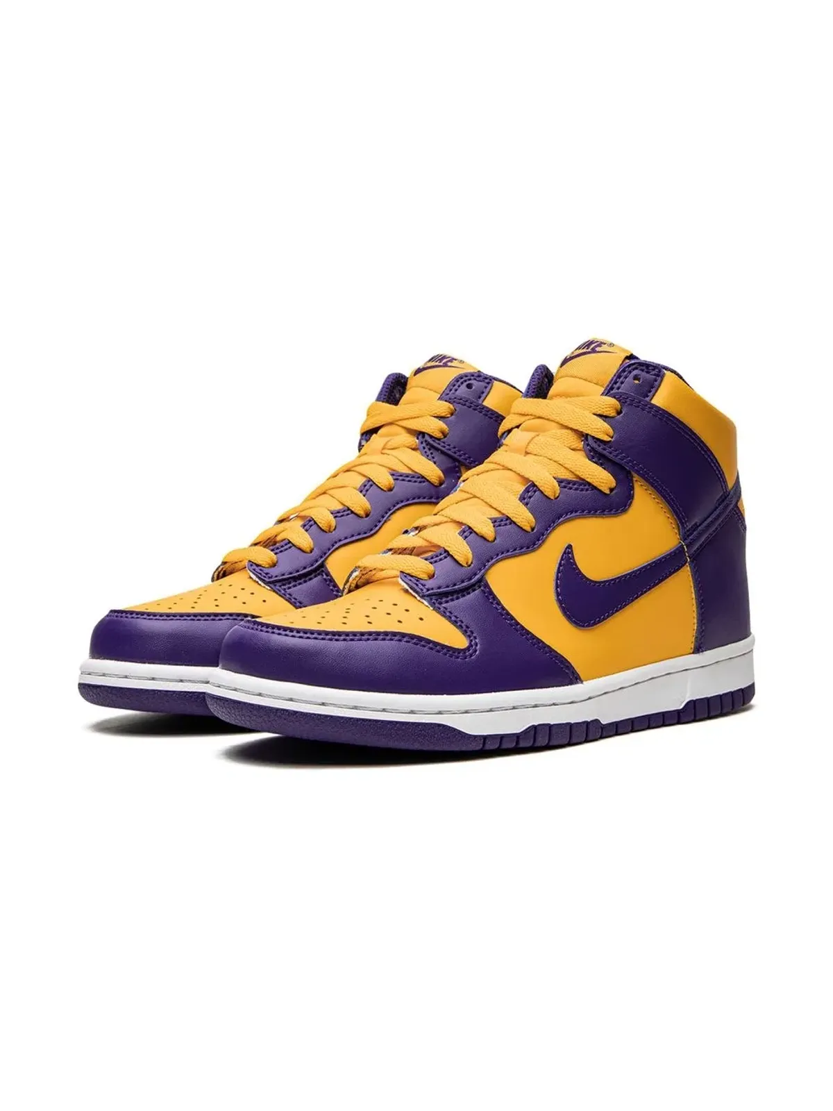 Nike Kids ダンクハイ・レイカーズ スニーカー - 画像3