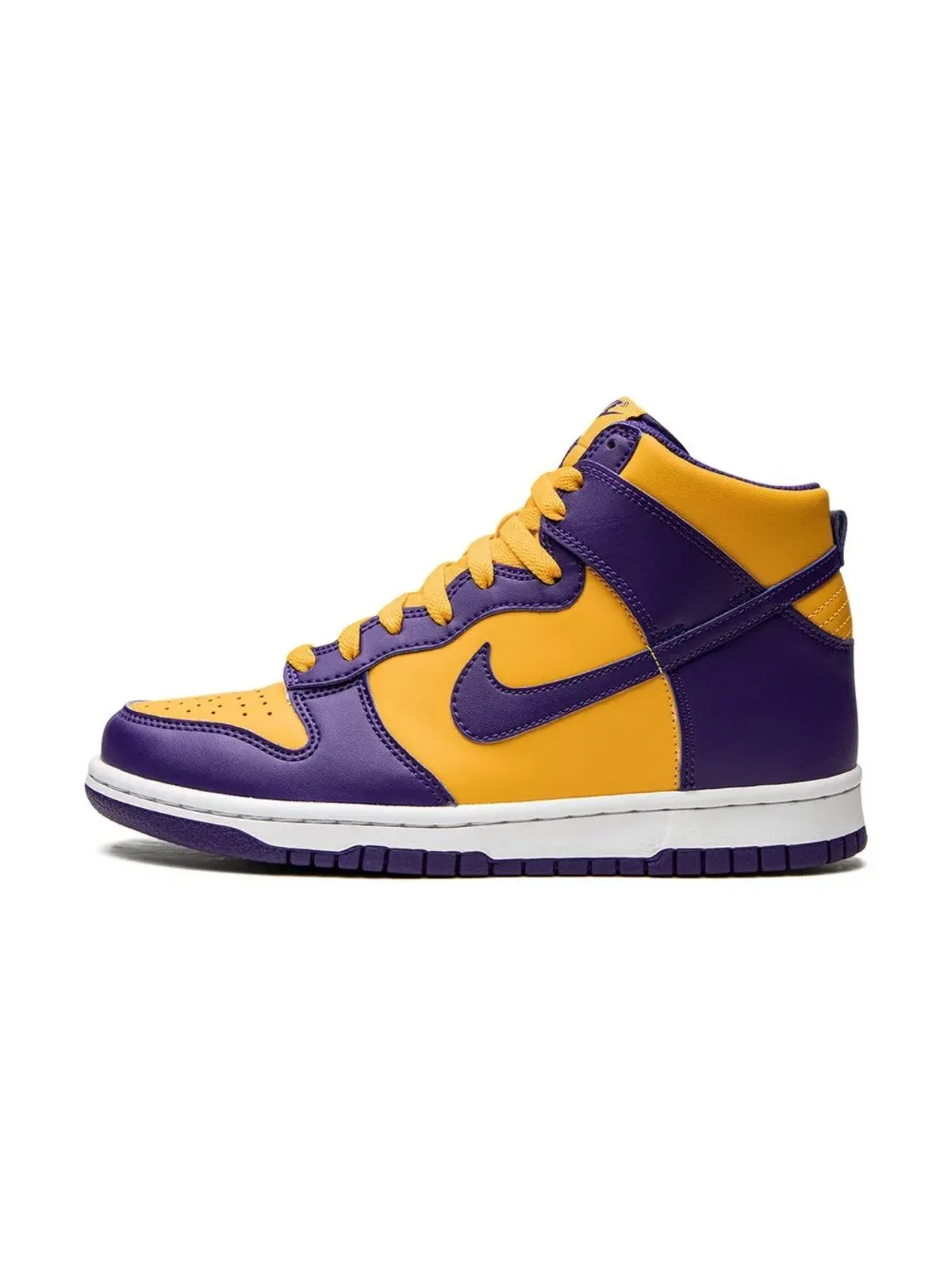 Nike Kids ダンクハイ・レイカーズ スニーカー - 画像4