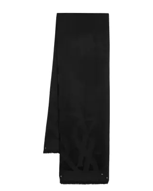 Saint Laurent ジャカードロゴ ウール スカーフ - サムネイル1