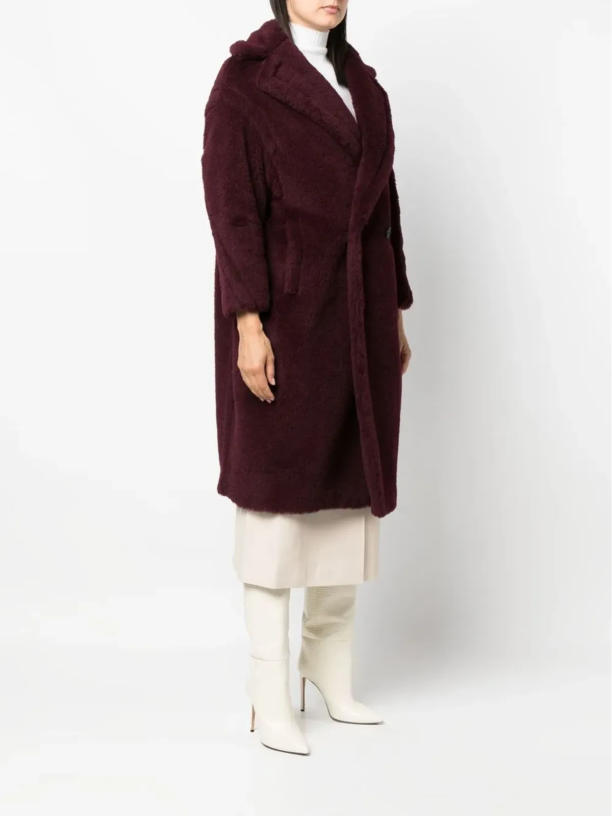Max Mara テッドガール ダブルブレスト アルパカウール コート - 画像3