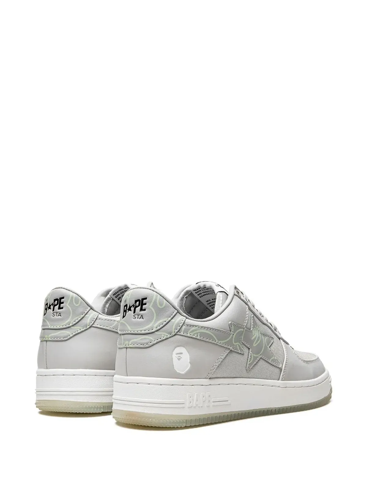 A BATHING APE® Bape Sta #1 M2 グレー スニーカー - 画像3