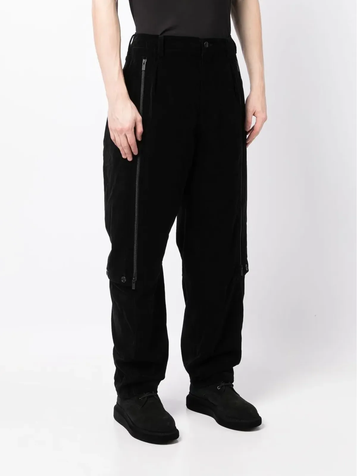 Yohji Yamamoto ハイウエストストレートパンツ - 画像3