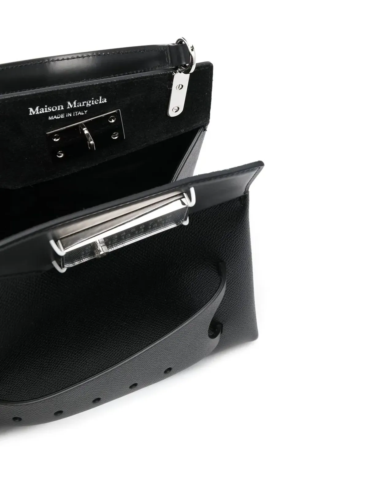 Maison Margiela Snatched mini tote bag - Black - 画像5