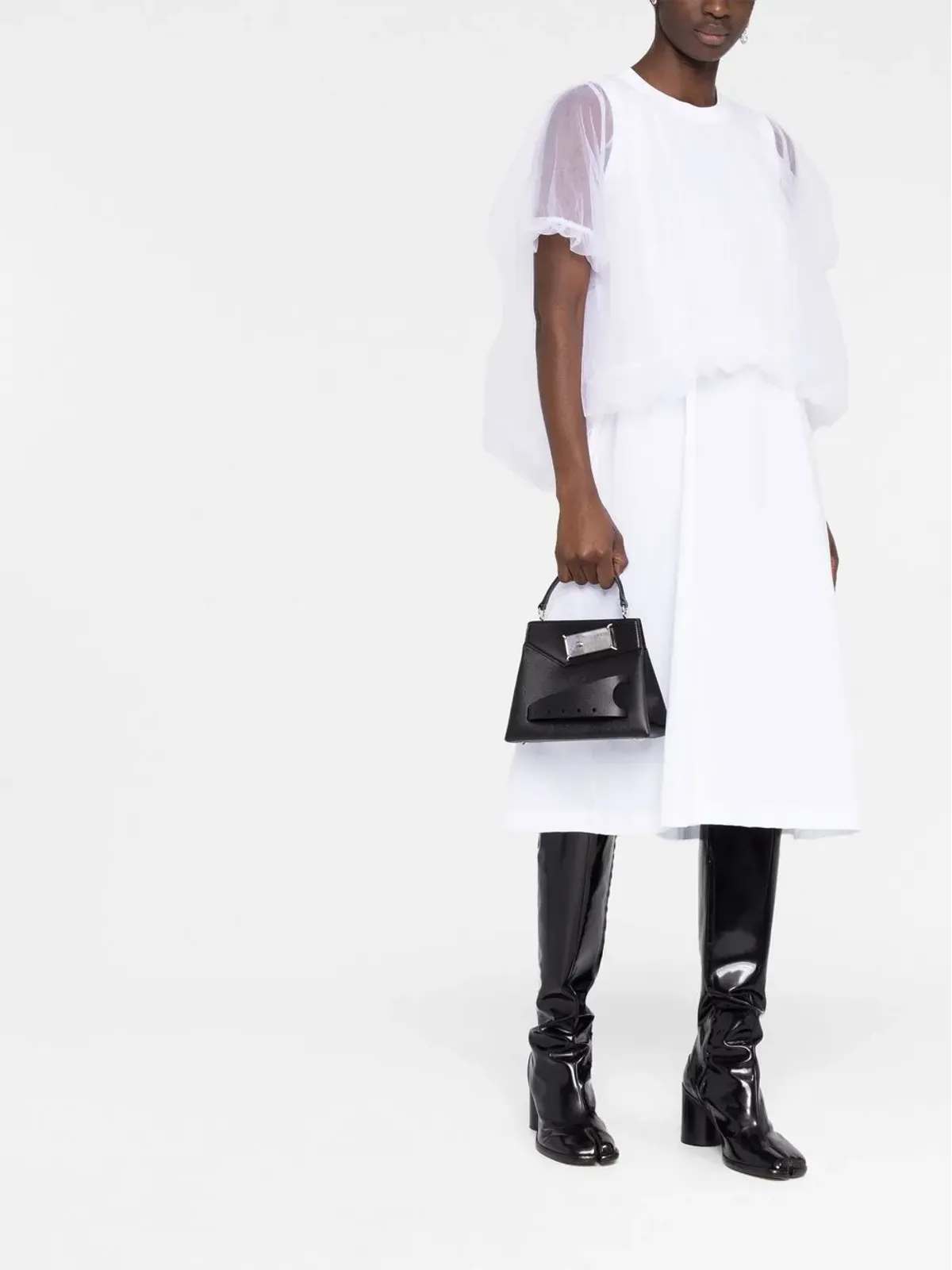 Maison Margiela Snatched mini tote bag - Black - 画像2
