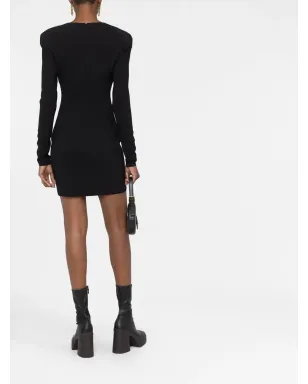 Versace コルセット風ミニドレス ブラック - サムネイル4