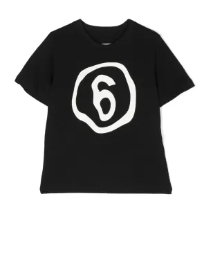 MM6 Maison Margiela Kids ロゴモチーフ コットンTシャツ - サムネイル1