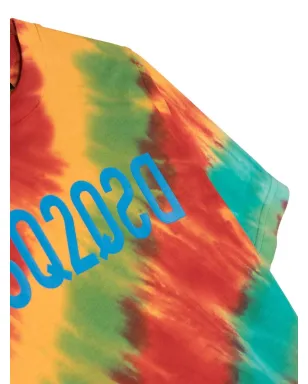 DSQUARED2 KIDS ロゴプリントタイダイTシャツ - サムネイル3