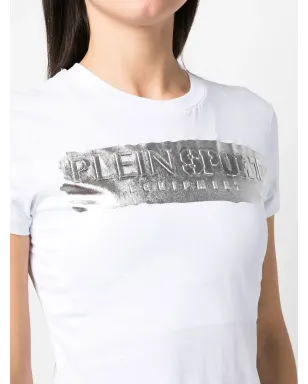 Plein Sport メタリックロゴプリントTシャツ - サムネイル5
