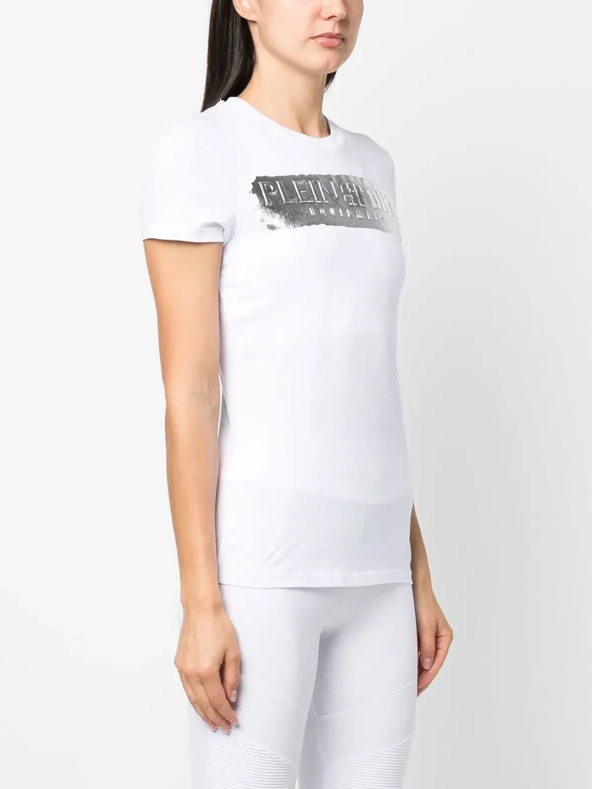 Plein Sport メタリックロゴプリントTシャツ - 画像3