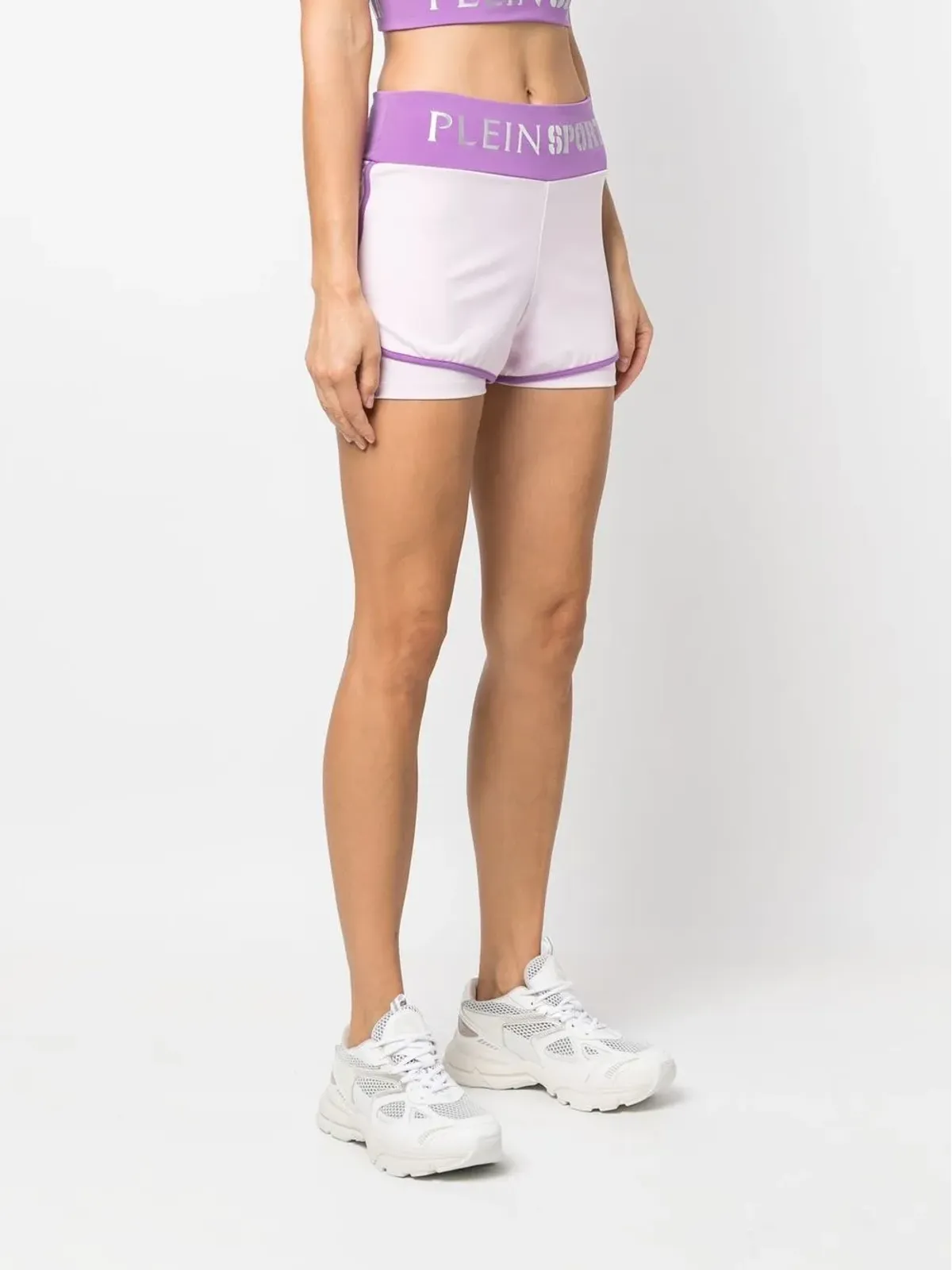 Plein Sport ロゴ入りウエストバンド ジョギングショーツ - 画像3