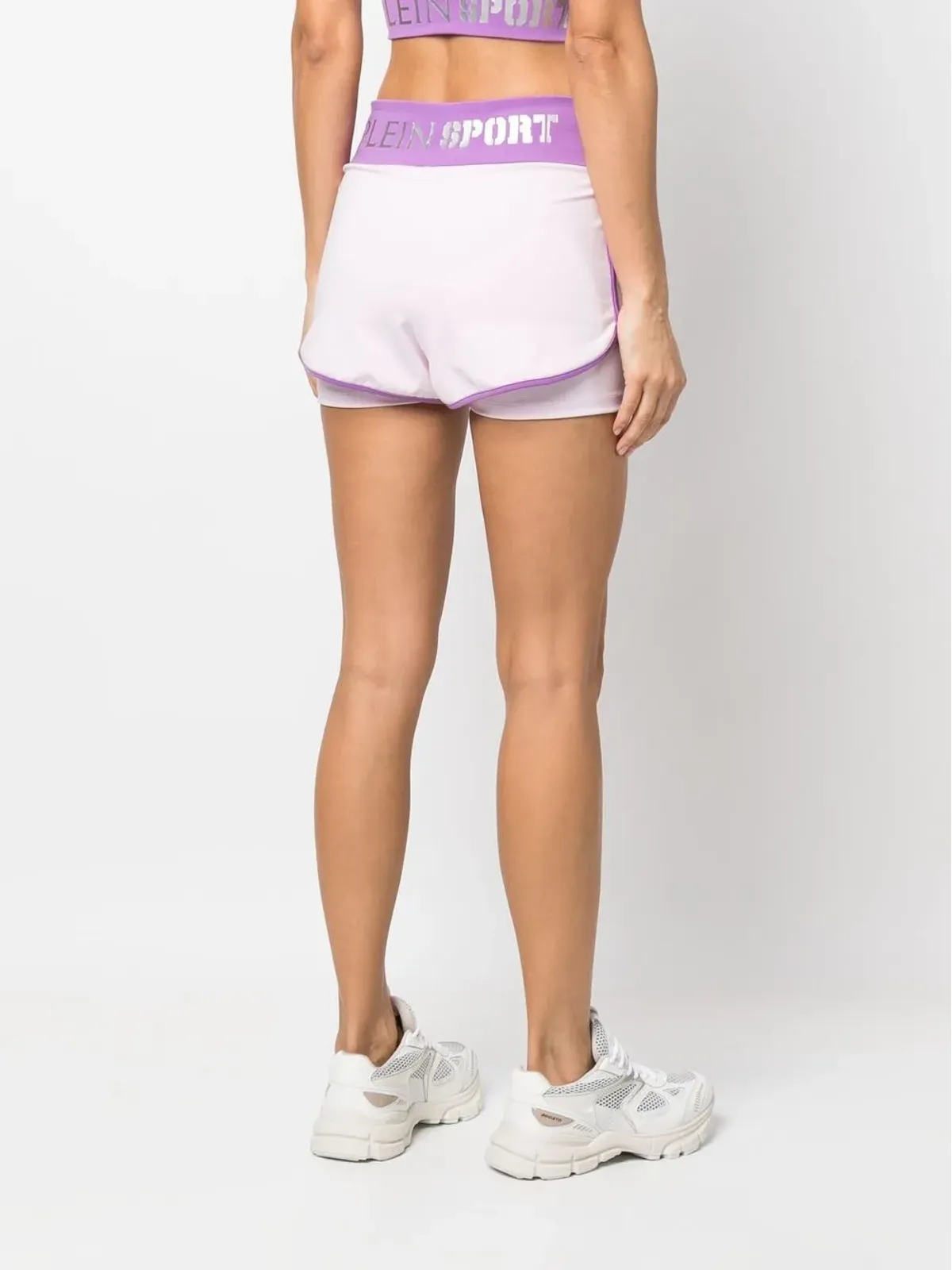 Plein Sport ロゴ入りウエストバンド ジョギングショーツ - 画像4