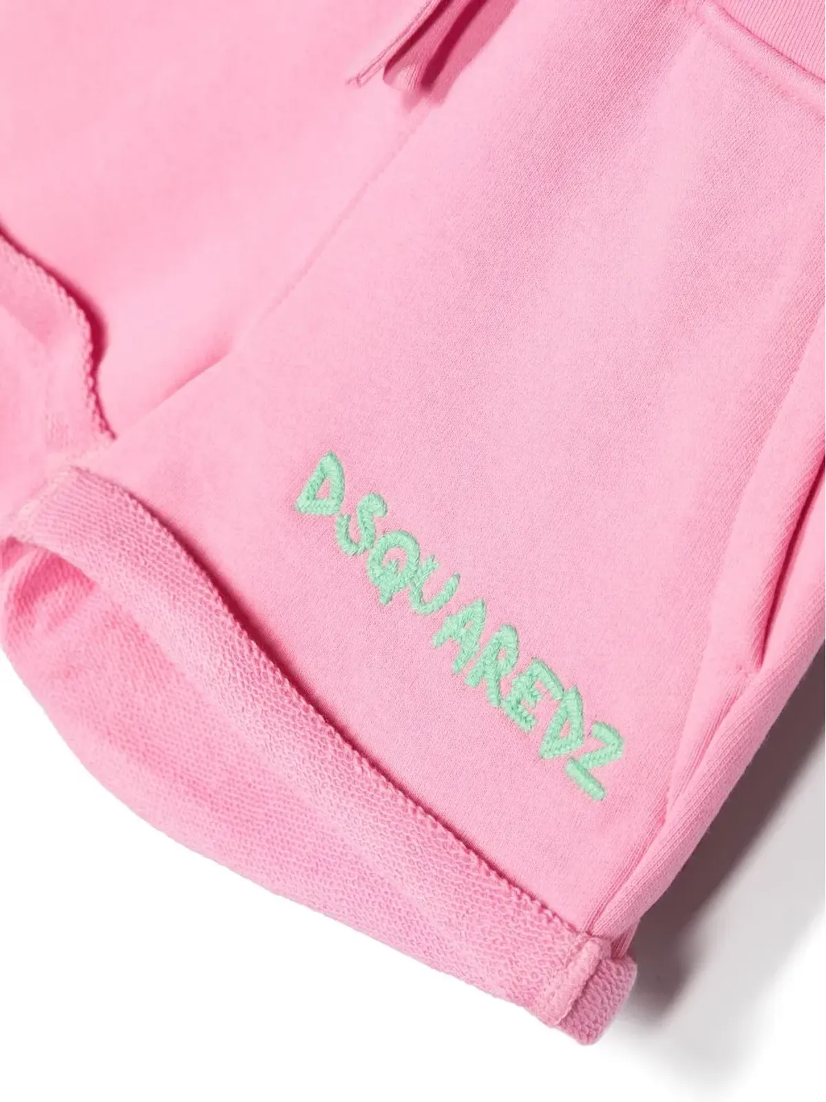 DSQUARED2 KIDS ロゴ刺繍ドローコードショーツ - ピンク - 画像3