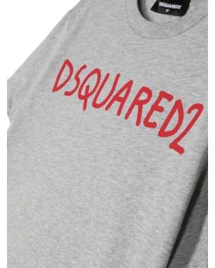 DSQUARED2 KIDS ロゴプリント半袖Tシャツ グレー - サムネイル3