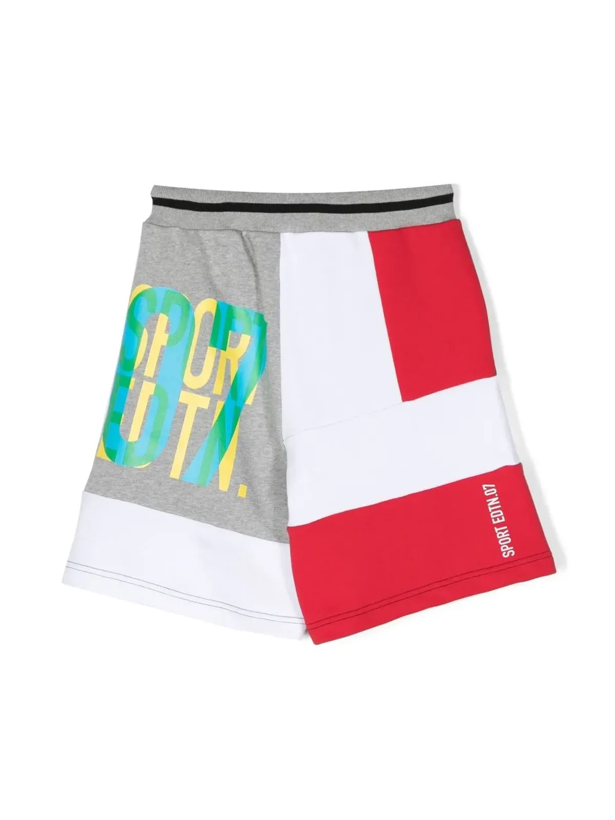 DSQUARED2 KIDS パネルド コットン トラックショーツ - グレー - 画像2
