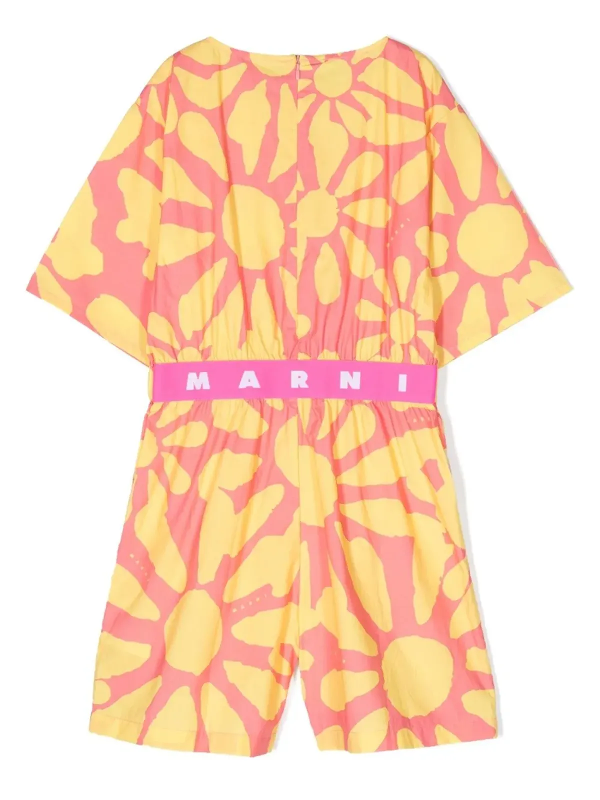 Marni Kids 花柄プリントコットンプレイスーツ - 画像2