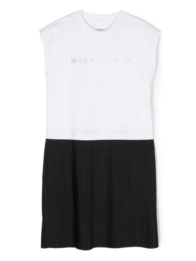 MM6 Maison Margiela Kids MM6 Maison Margiela Kids ツートーン プリーツ シフトドレスの商品画像