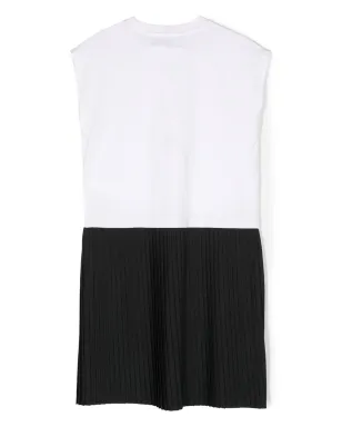 MM6 Maison Margiela Kids ツートーン プリーツ シフトドレス - サムネイル2
