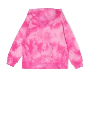 MM6 Maison Margiela Kids ロゴパッチ タイダイ パーカー - Pink - サムネイル2