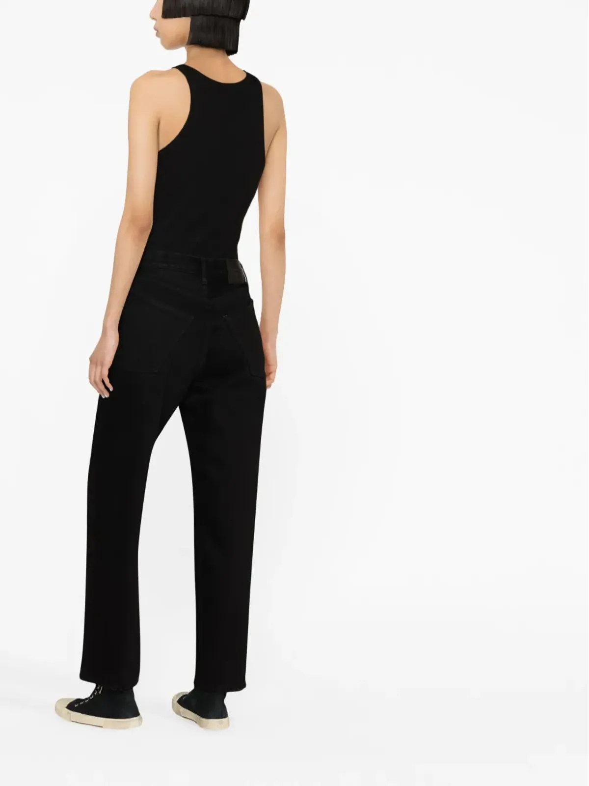 Balenciaga クロップドストレートジーンズ ブラック - 画像3