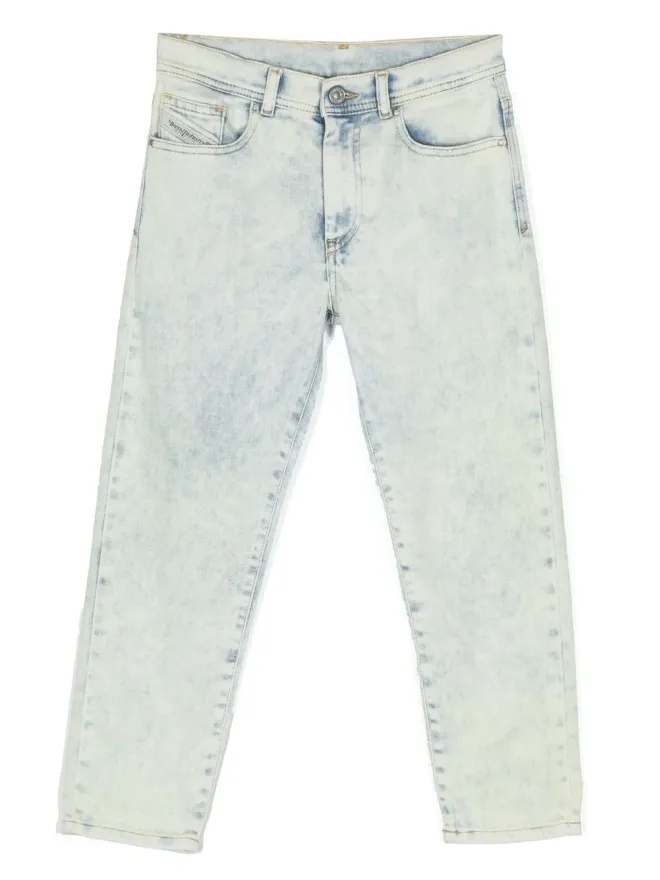 Diesel Kids Diesel Kids ロゴパッチ ストレッチコットン ジーンズの商品画像
