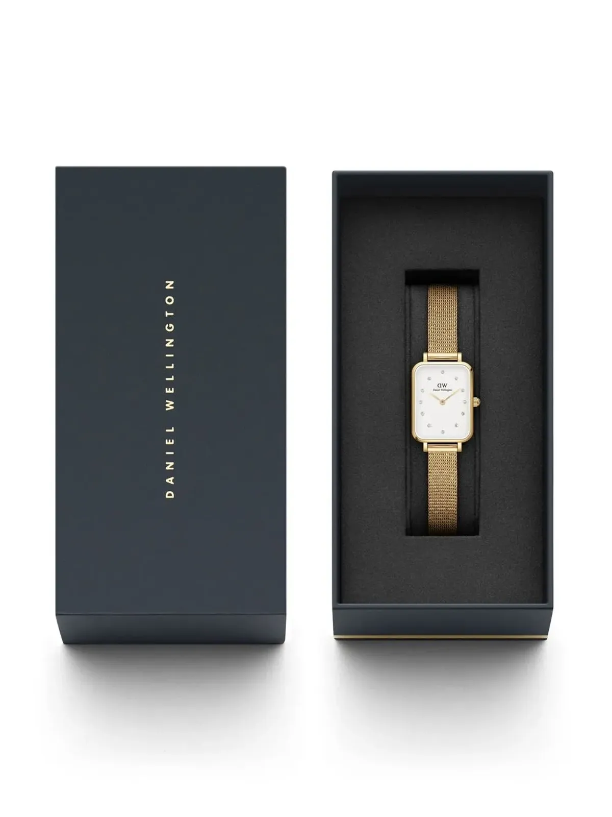 Daniel Wellington クアドラ ルミネ プレスド エバーゴールド 26mm - White - 画像5