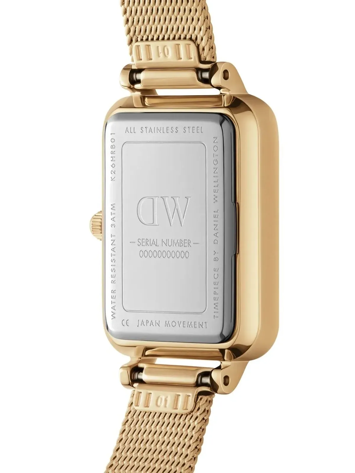 Daniel Wellington クアドラ ルミネ プレスド エバーゴールド 26mm - White - 画像3