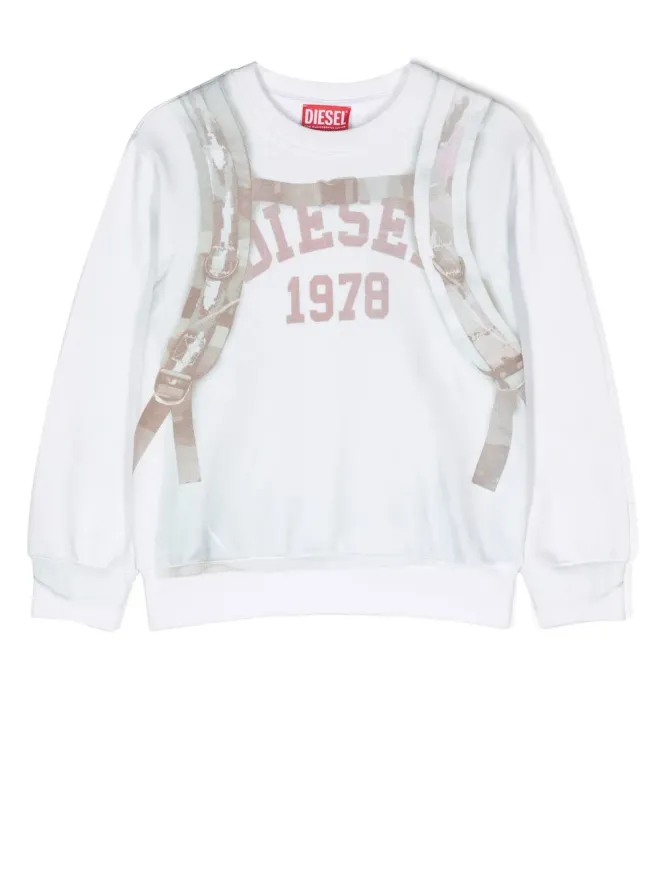 Diesel Kids Diesel Kids トロンプ・ルイユプリント セーターの商品画像