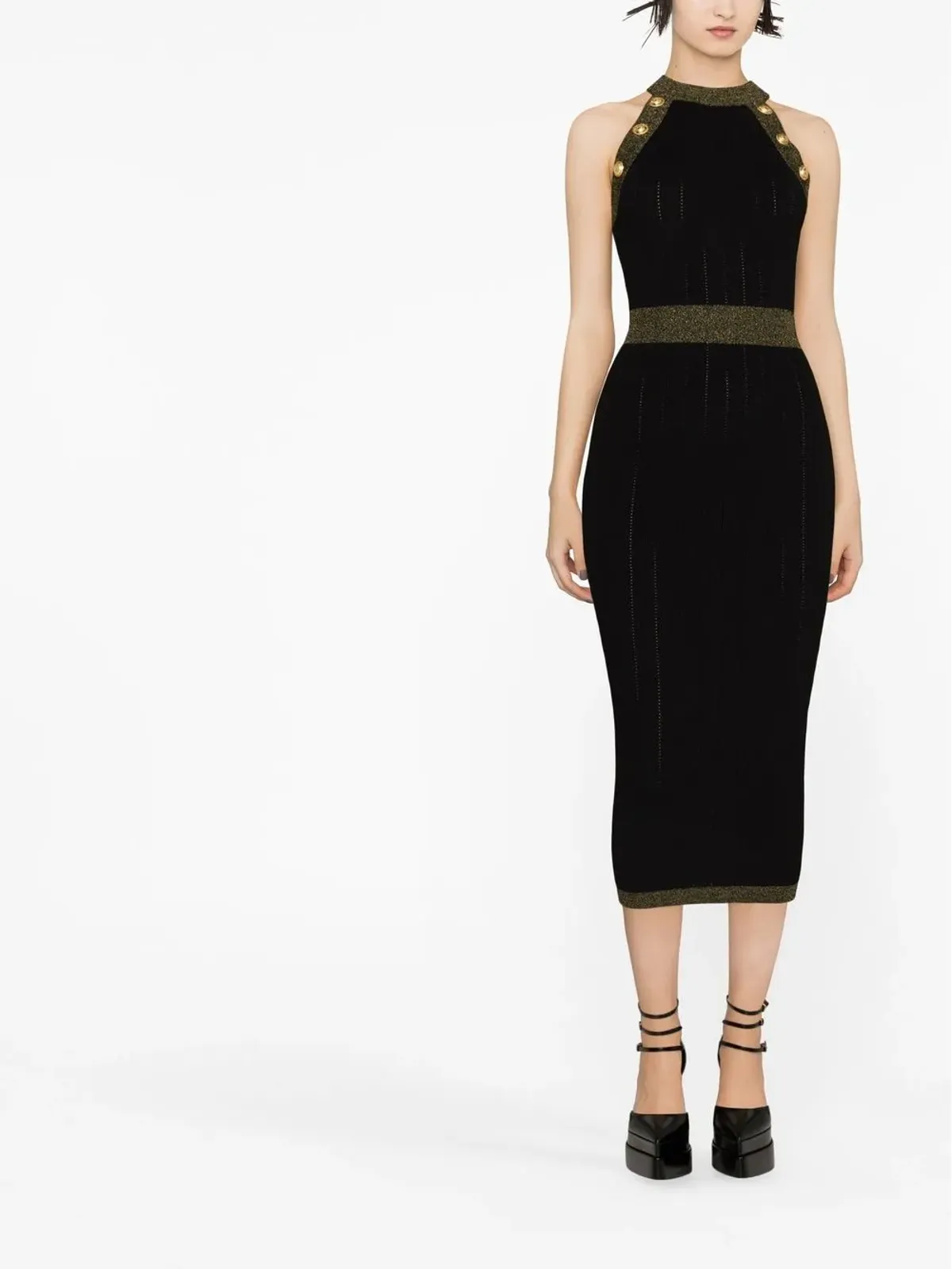 Balmain ボタンディテール ニットドレス - 画像2