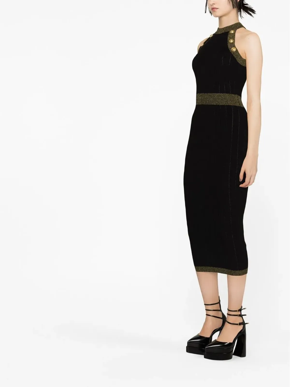 Balmain ボタンディテール ニットドレス - 画像4