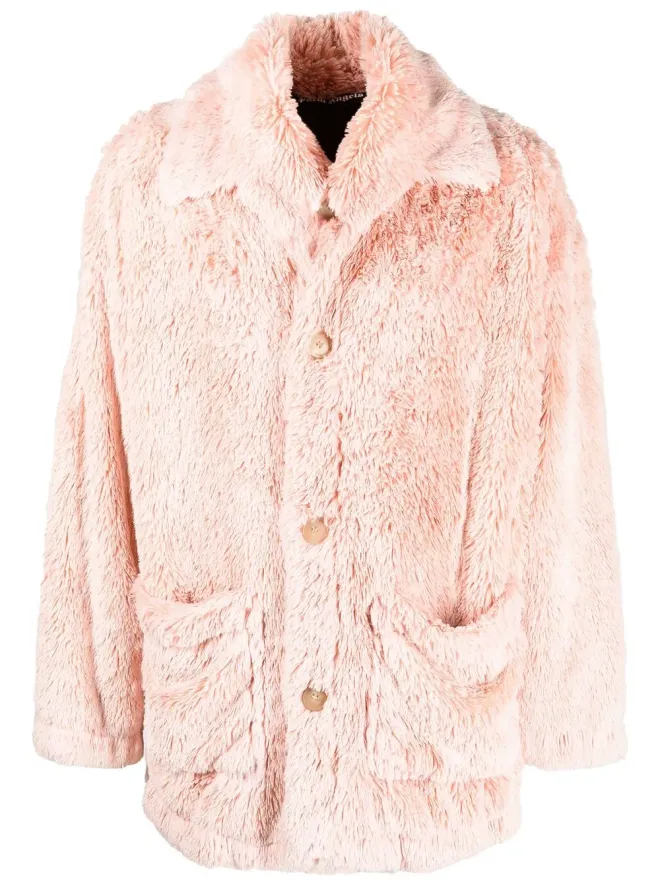 Palm Angels Palm Angels フェイクシェアリングシャツジャケット ピンクの商品画像