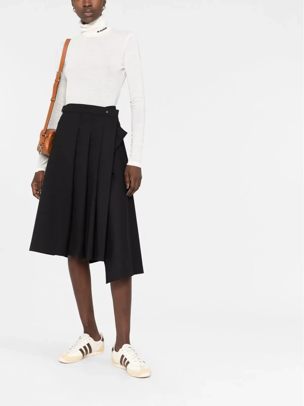 Jil Sander ロゴプリント ロールネック トップ - 画像2