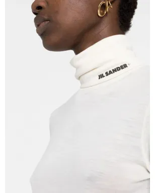 Jil Sander ロゴプリント ロールネック トップ - サムネイル3