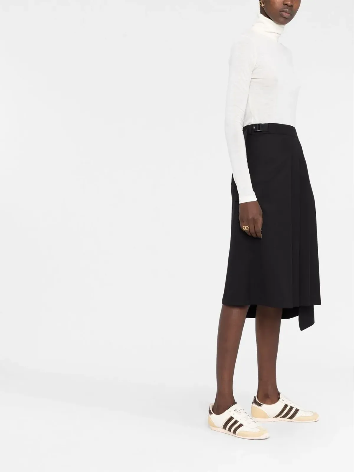 Jil Sander ロゴプリント ロールネック トップ - 画像4