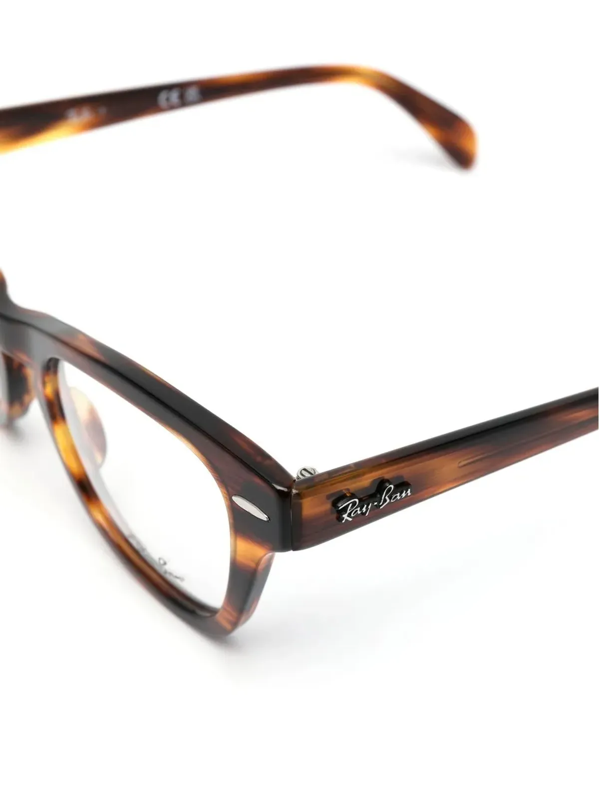 Ray-Ban べっ甲柄オプティカルグラス ブラウン - 画像3