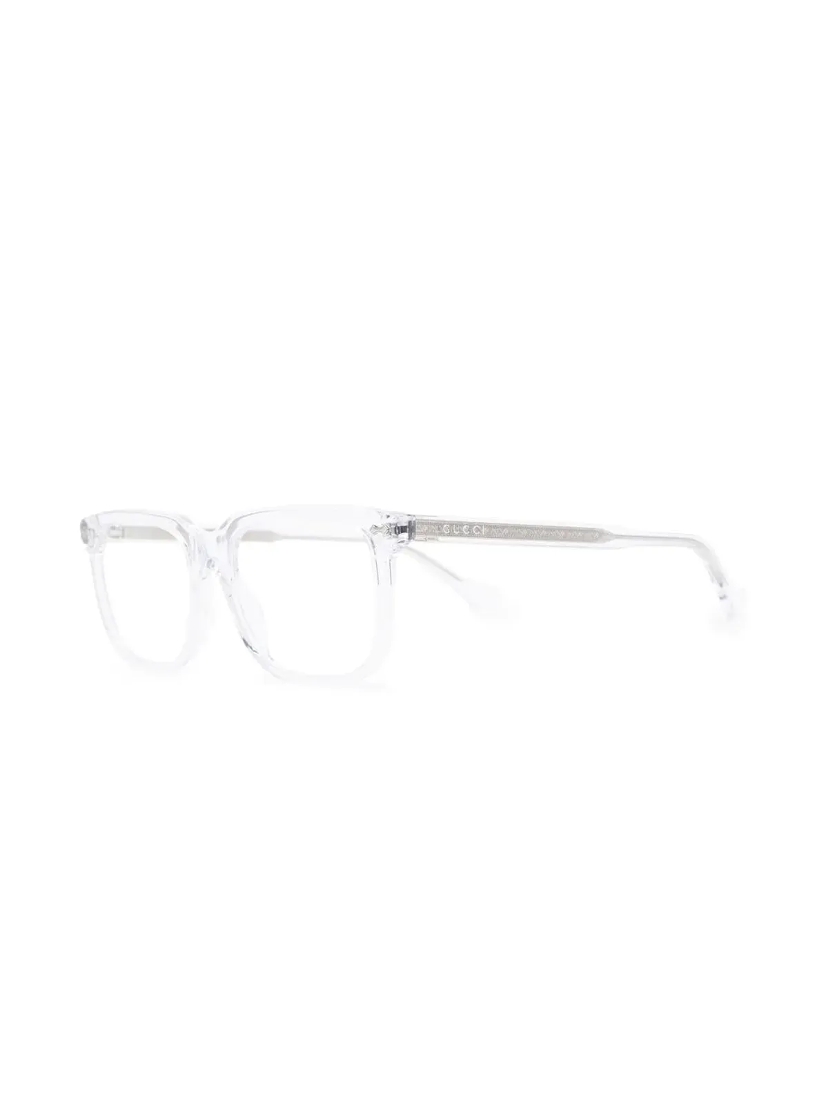 Gucci Eyewear 幾何学柄スクエアメガネ - ニュートラルカラー - 画像2