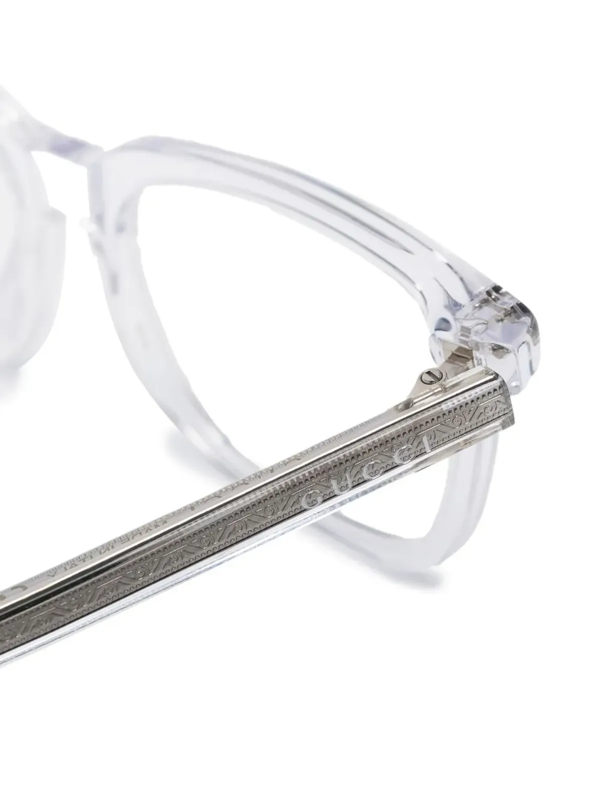 Gucci Eyewear 幾何学柄スクエアメガネ - ニュートラルカラー - 画像3