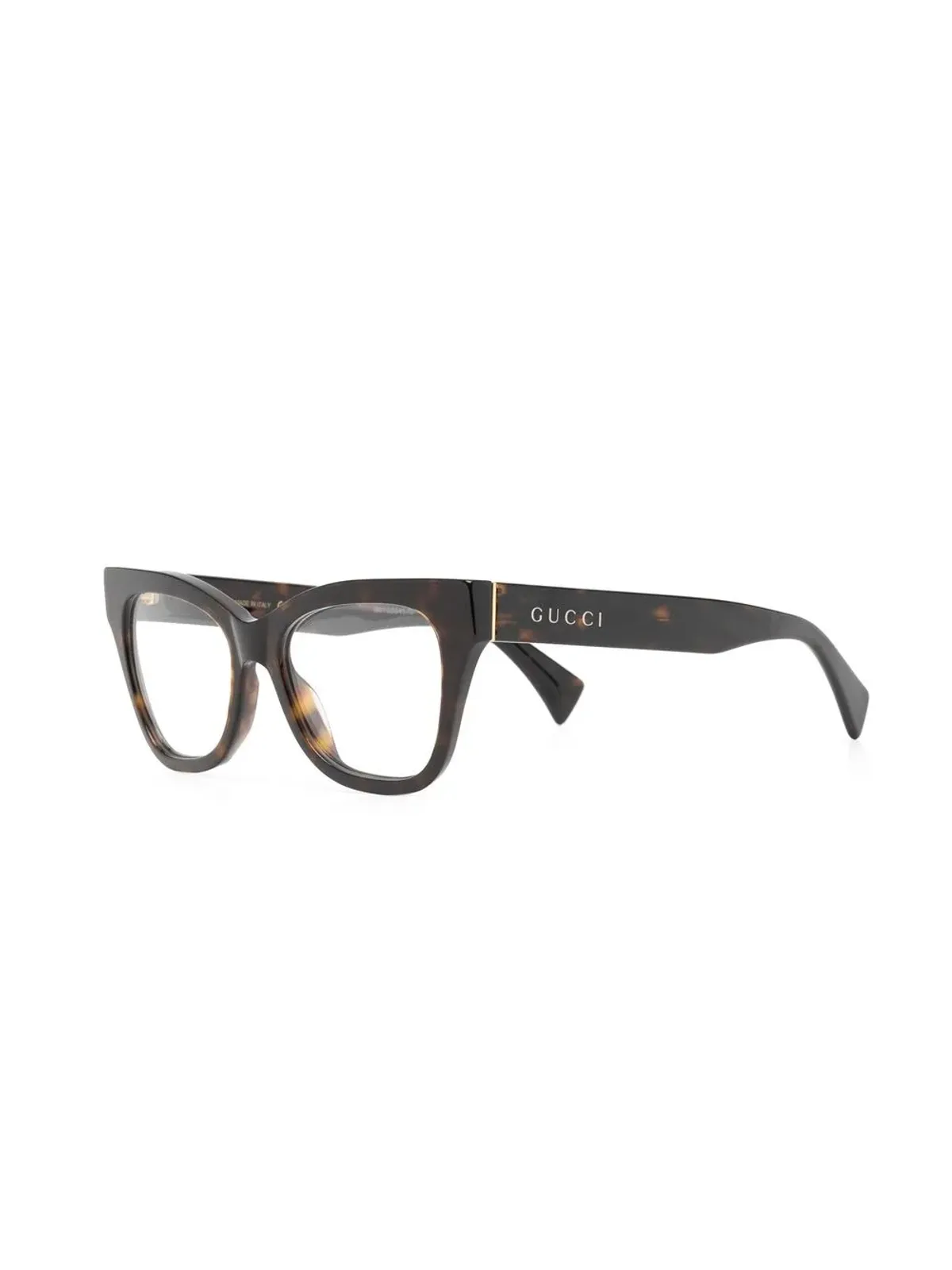 Gucci Eyewear べっ甲柄キャットアイグラス - ブラウン - 画像2
