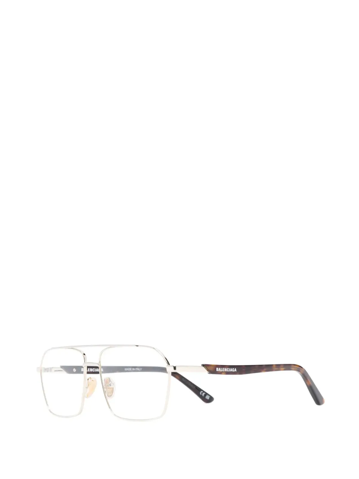 Balenciaga Eyewear ダブルブリッジパイロットフレーム メガネ - 画像2