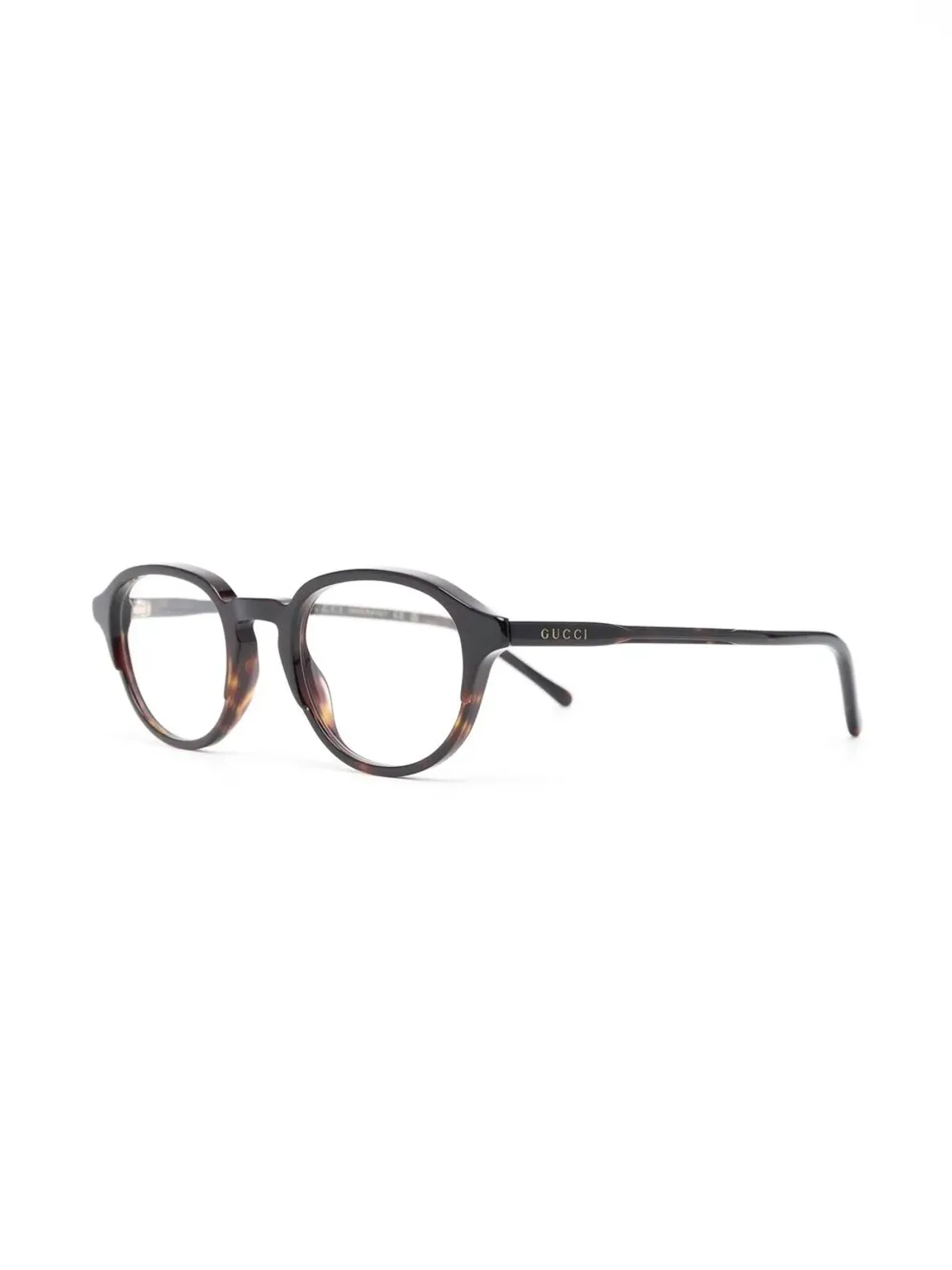 Gucci Eyewear 丸型フレームのメガネ - ブラウン - 画像2