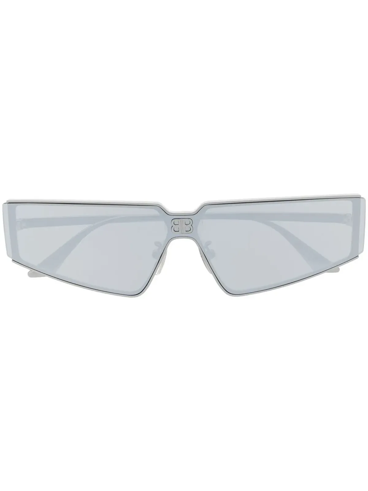 Balenciaga Eyewear Shield 2.0 レクタングルフレーム サングラス - シルバー - 画像1