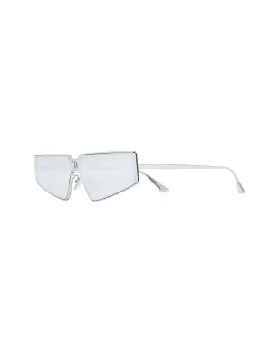 Balenciaga Eyewear Shield 2.0 レクタングルフレーム サングラス - シルバー - サムネイル2