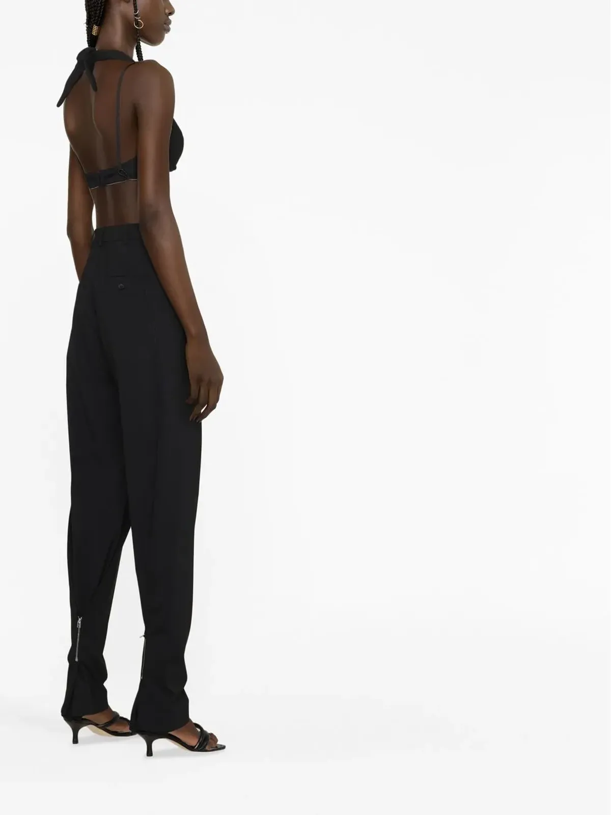 Jacquemus テーパードレッグパンツ（ブラック） - 画像4