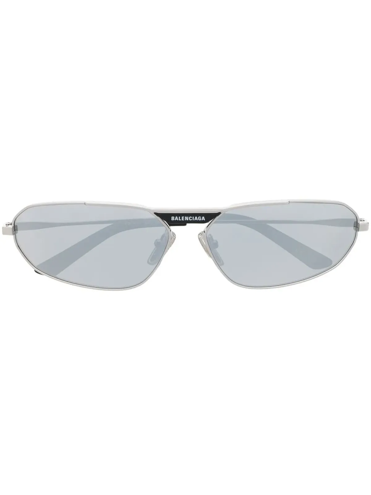 Balenciaga Eyewear オーバルフレーム・ミラーレンズ サングラス - 画像1