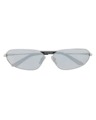 Balenciaga Eyewear オーバルフレーム・ミラーレンズ サングラス - サムネイル1