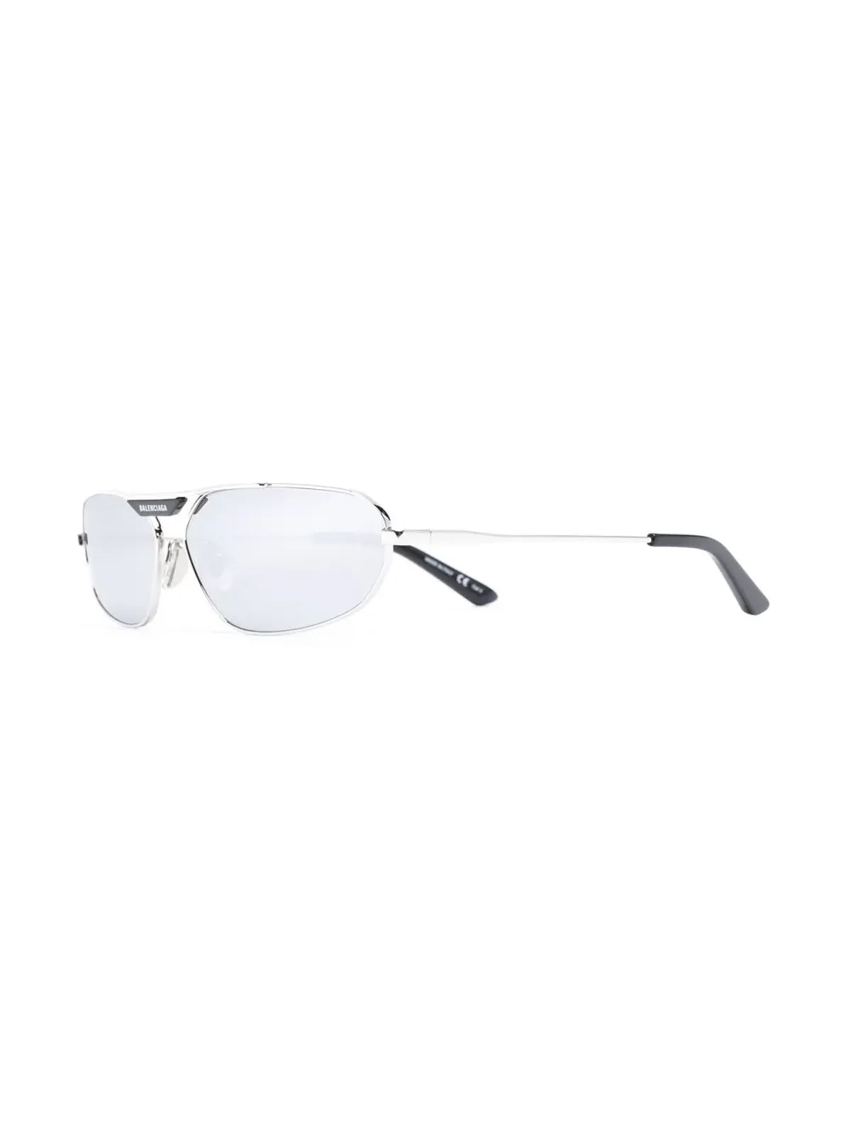 Balenciaga Eyewear オーバルフレーム・ミラーレンズ サングラス - 画像2