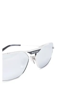 Balenciaga Eyewear オーバルフレーム・ミラーレンズ サングラス - サムネイル3