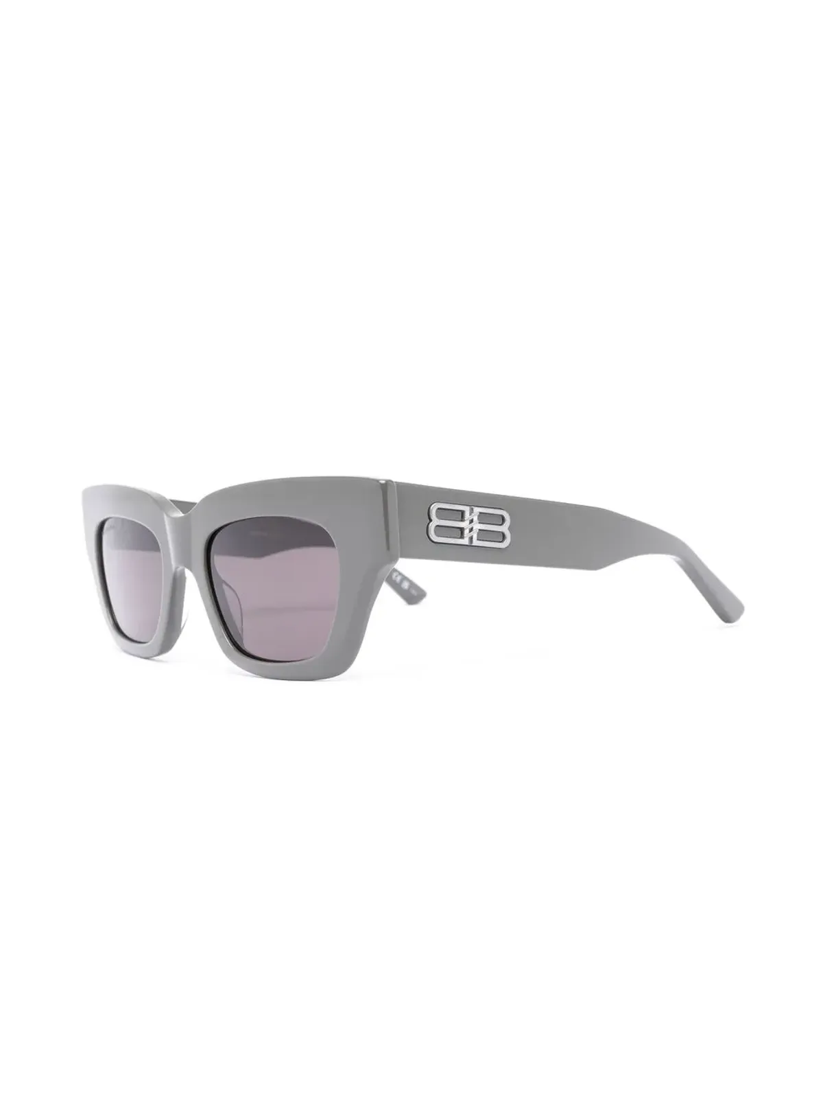 Balenciaga Eyewear logo-plaque square-frame sunglasses - Grey - 画像2