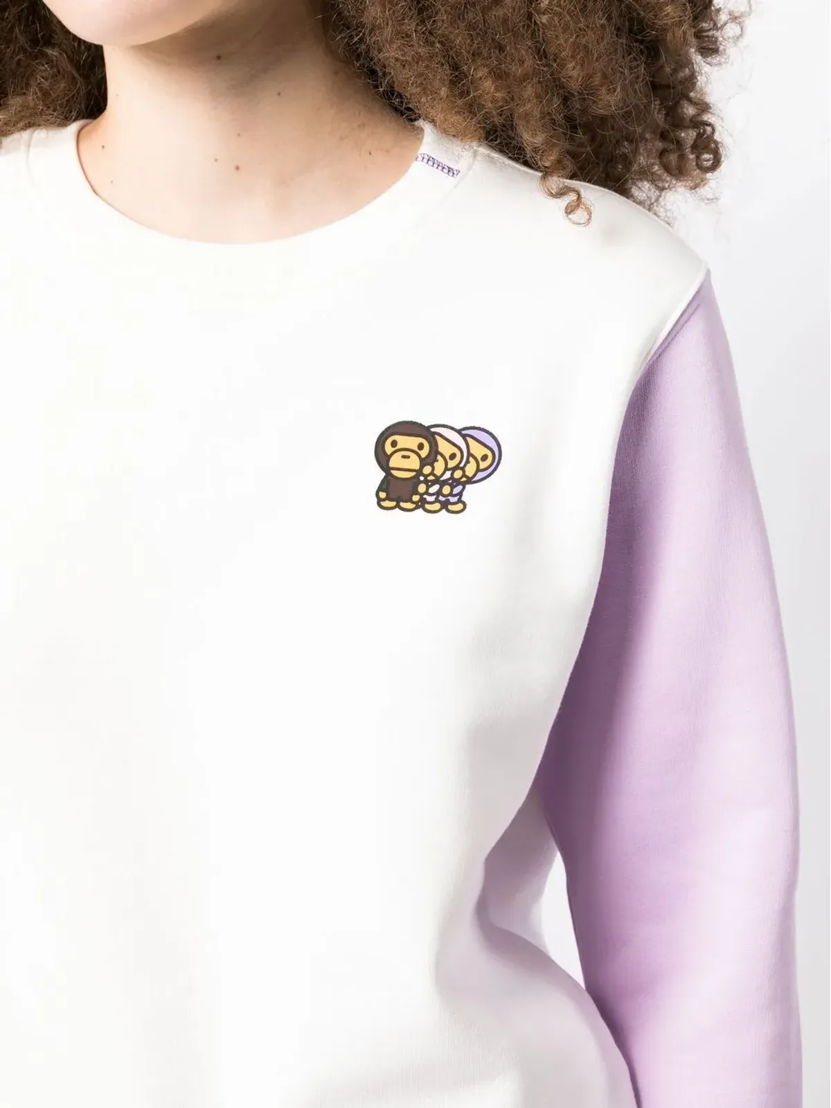 A BATHING APE® ロゴ刺繍カラー・ブロック スウェットシャツ - 画像5