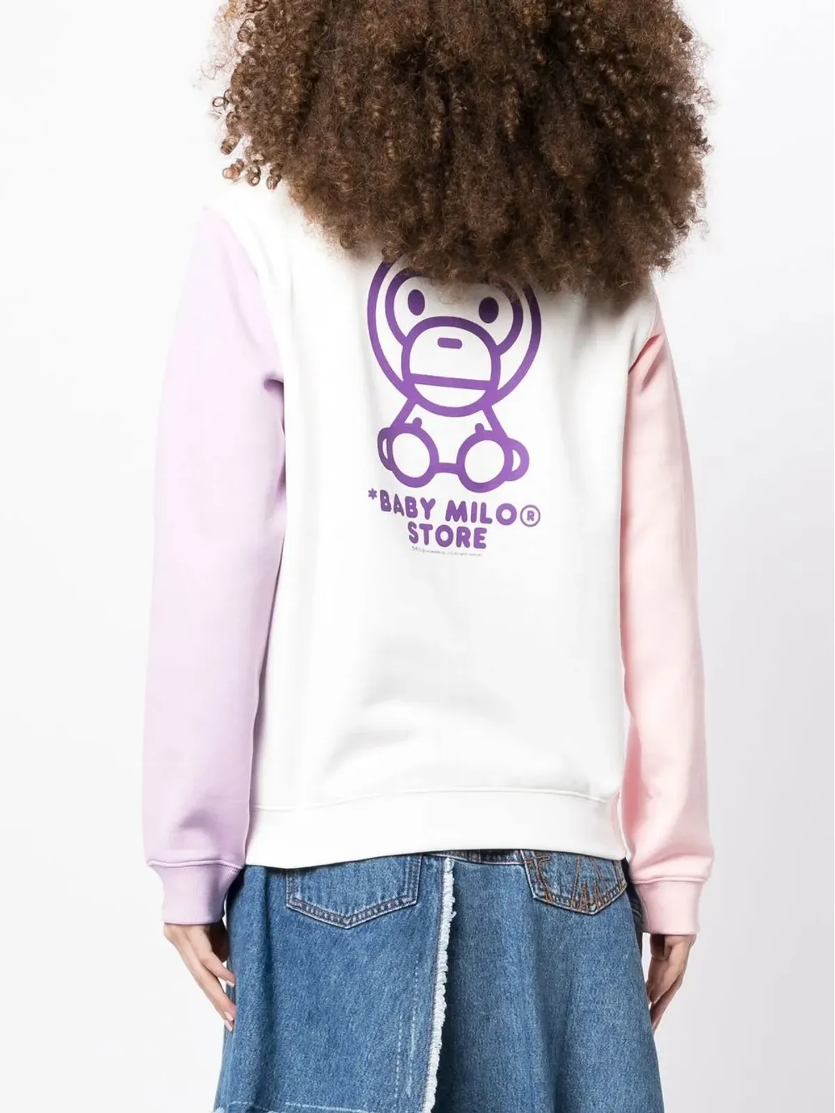 A BATHING APE® ロゴ刺繍カラー・ブロック スウェットシャツ - 画像4